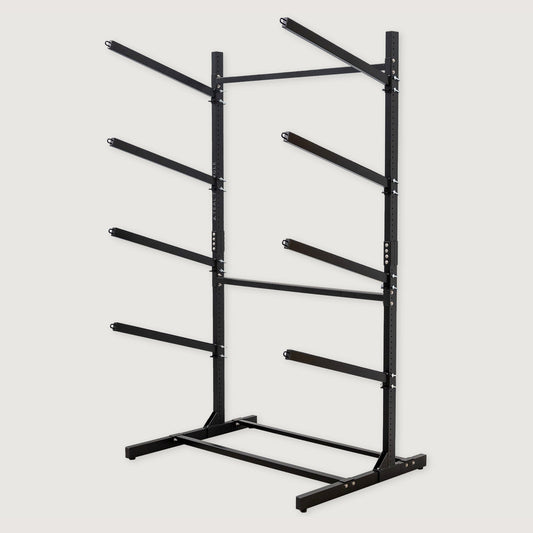 Freestanding 4-Level Kayak & Paddleboard Storage Rack, Black