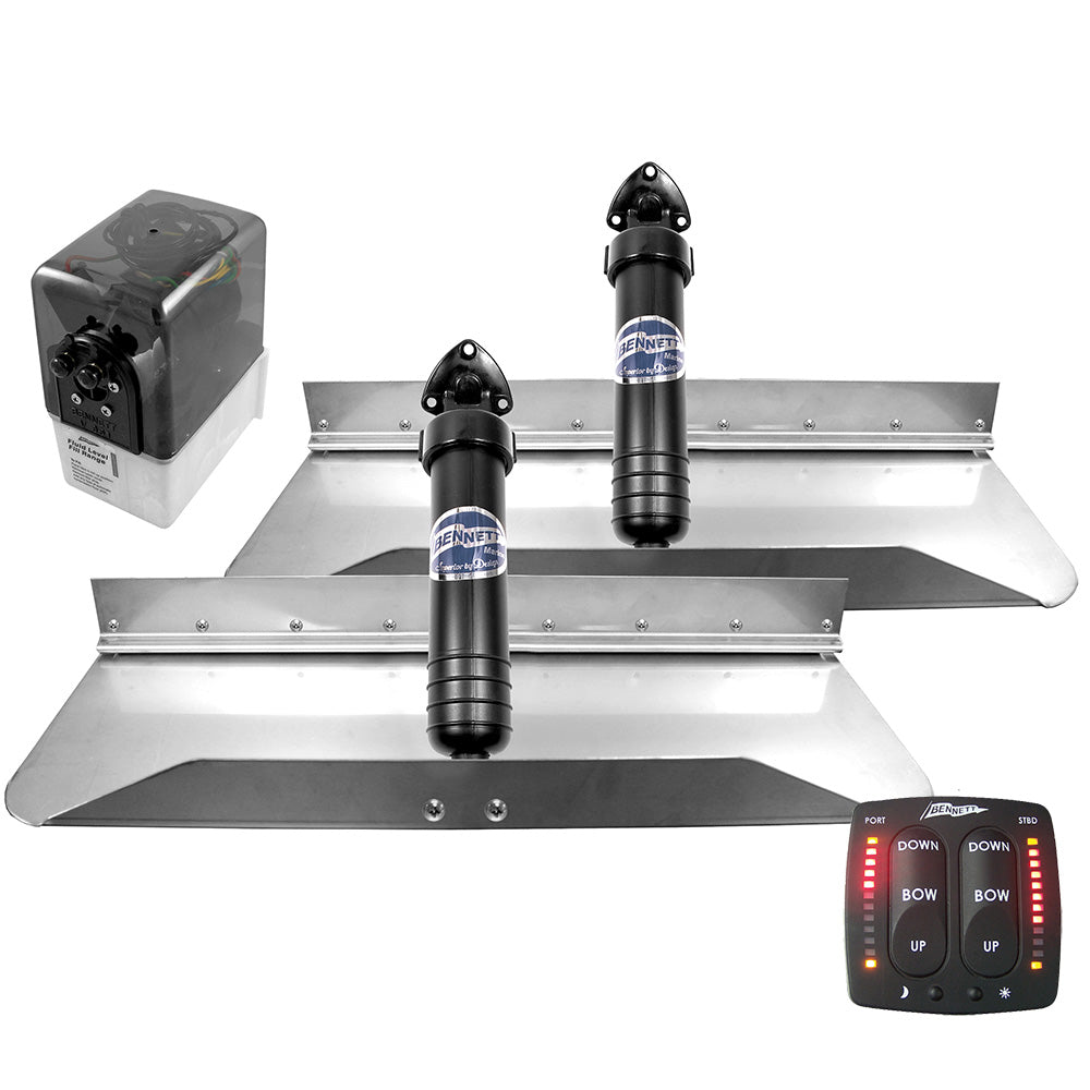 Bennett Trim Tab Kit 24in x 9in with Electronic Indicator Control Switch