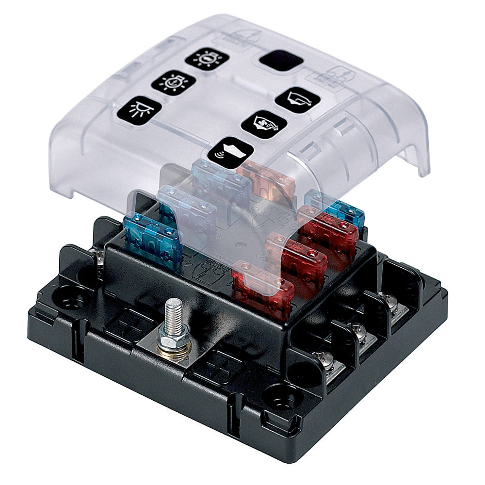 BEP ATC Six Way Fuse Holder Quick Connect with Cover & Link