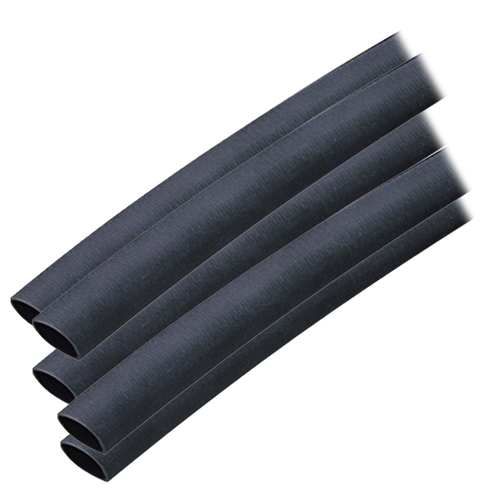 Ancor Adhesive Lined Heat Shrink Tubing (ALT) - 3/8in x 12in - 5-Pack - Black