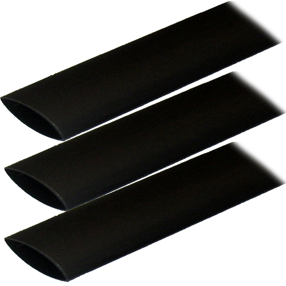 Ancor Adhesive Lined Heat Shrink Tubing (ALT) - 1in x 3in - 3-Pack - Black