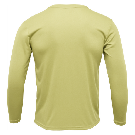 American Flag On Chest Long Sleeve UPF 50+ Dry-Fit Shirt