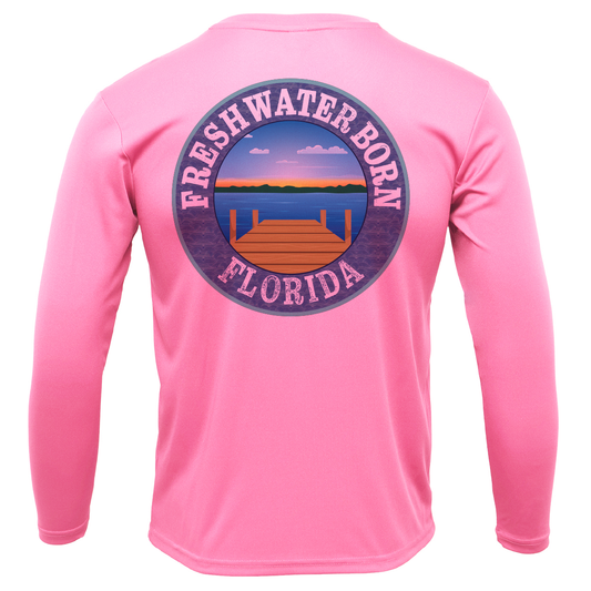 UCF Black and Gold Freshwater Born Girl's Long Sleeve UPF 50+ Dry-Fit Shirt