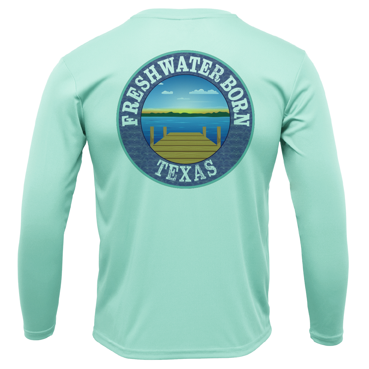 Texas Freshwater Born Linear Logo Boy's Long Sleeve UPF 50+ Dry-Fit Shirt