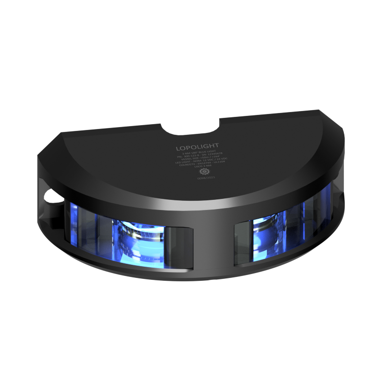 Lopolight 3nm 180 Degree Blue Vertical Mount Black 2.5m Cable | SendIt Sailing