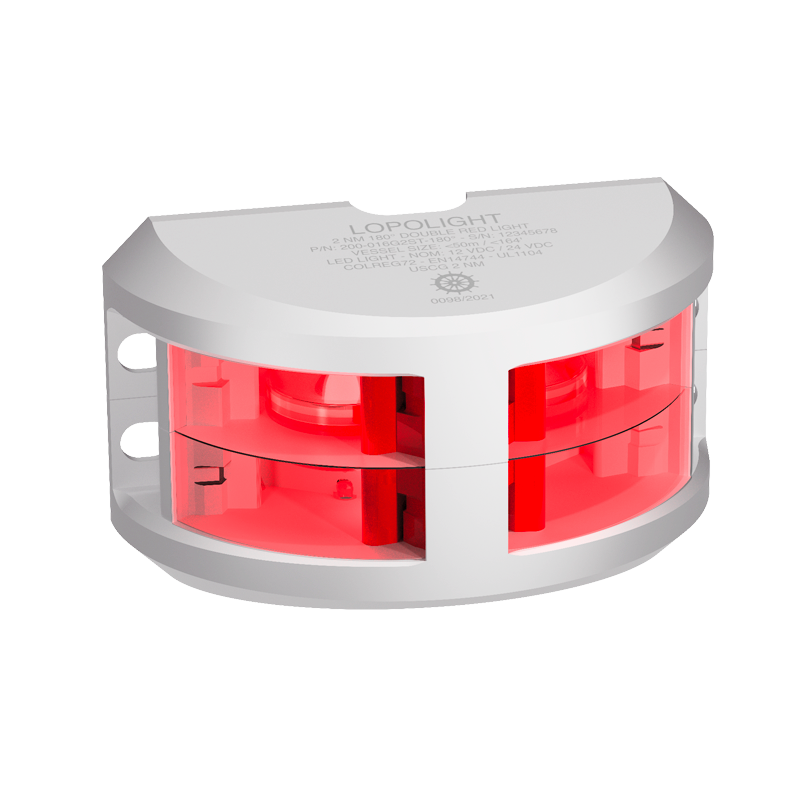 Lopolight 3nm 180 Degree Red Double White Ceramic Coated | SendIt Sailing