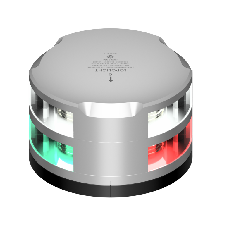Lopolight 2nm Comb Side + 360 Degree White 6m with FB Base | SendIt Sailing