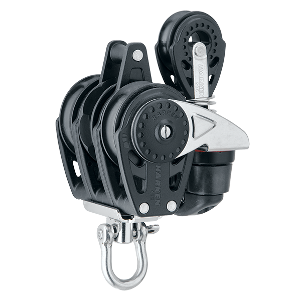 Harken 40mm Triple Ratchet Block Swivel, Becket, Cam Cleat, 29mm Block | SendIt Sailing