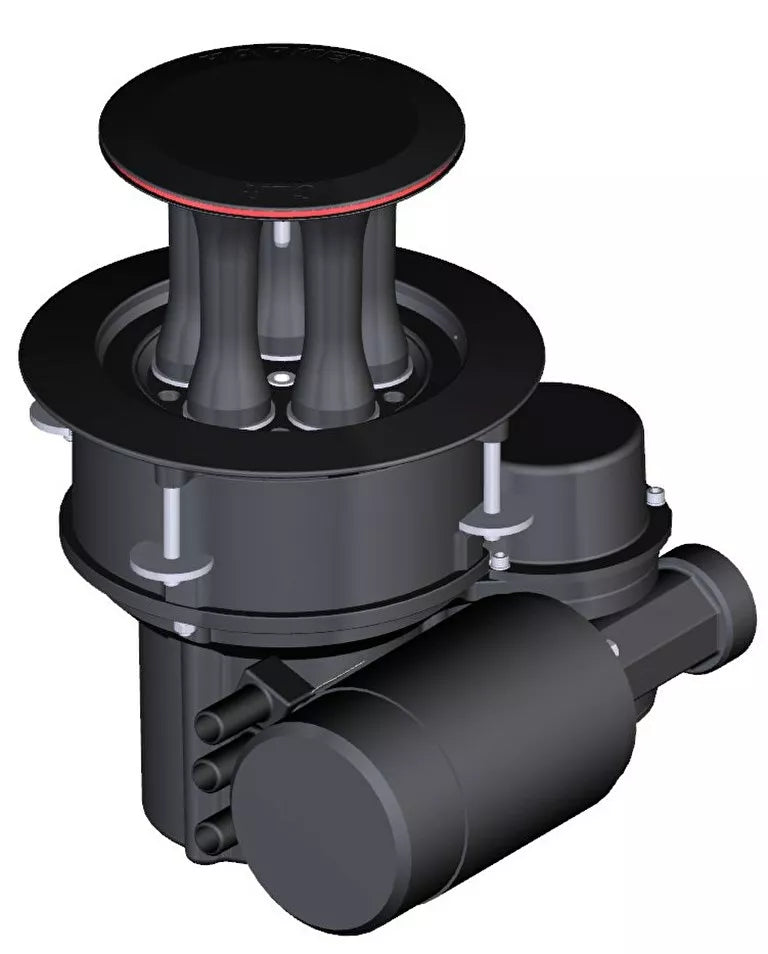 Harken 1200 CLR Electric AL Mooring Horizontal Winch with 24V Dual Function Control Box | SendIt Sailing