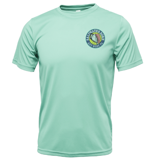 Key West, FL Island Time Men's Short Sleeve UPF 50+ Dry-Fit Shirt
