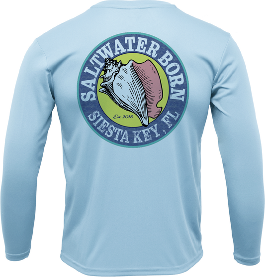 SK Blacktip on Chest Long Sleeve UPF 50+ Dry-Fit Shirt