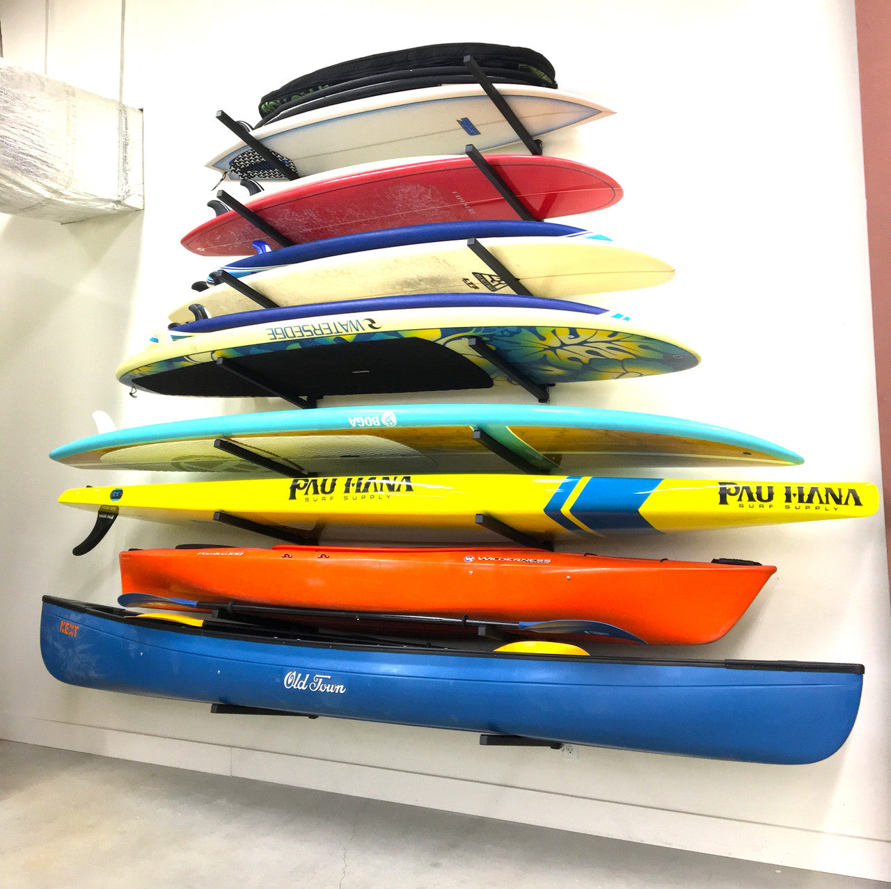 Wall Mounted SUP & Surfboard Storage Rack | Indoor | 2 Levels | Adjustable