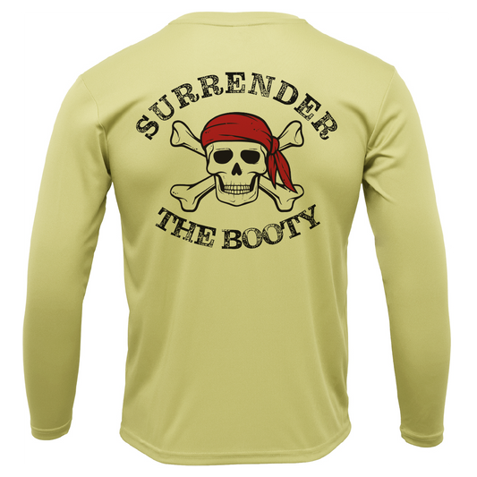 Siesta Key, FL "Surrender The Booty" Men's Long Sleeve UPF 50+ Dry-Fit Shirt