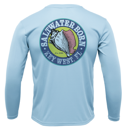 Blue Marlin on Chest Long Sleeve UPF 50+ Dry-Fit Shirt