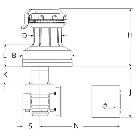 Ronstan 30QT Orbit Winch E1 Electric, 24V
