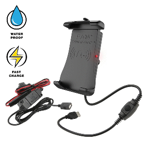 RAM Mount Quick-Grip15W Waterproof Wireless Charging Holder with Charger | SendIt Sailing