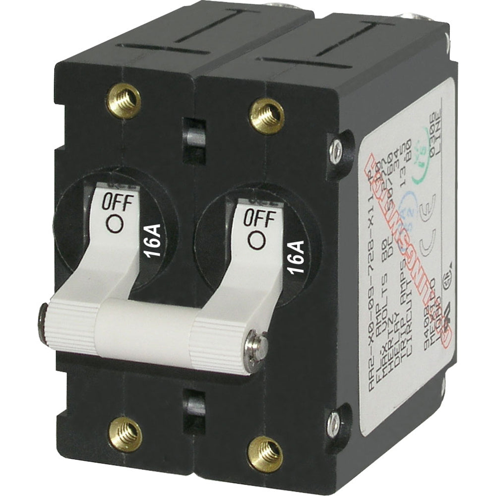 Blue Sea 7294 A-Series Double Pole Toggle - 16A - White | SendIt Sailing