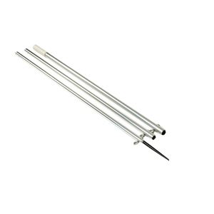 Lee's 16ft Bright Silver Pole with Black Spike Step Tube 1 3/8in | SendIt Sailing