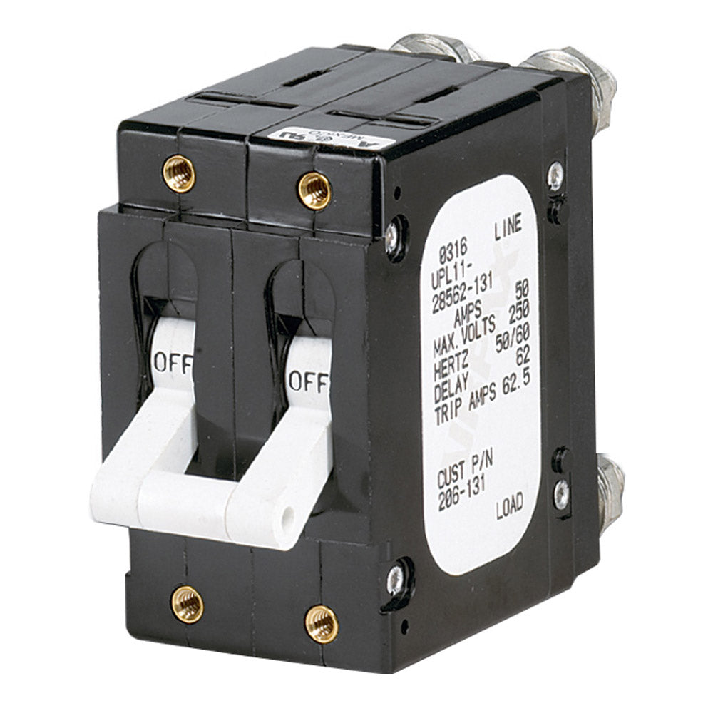 Paneltronics C Frame Magnetic Circuit Breaker - 50 Amp - Double Pole - White | SendIt Sailing
