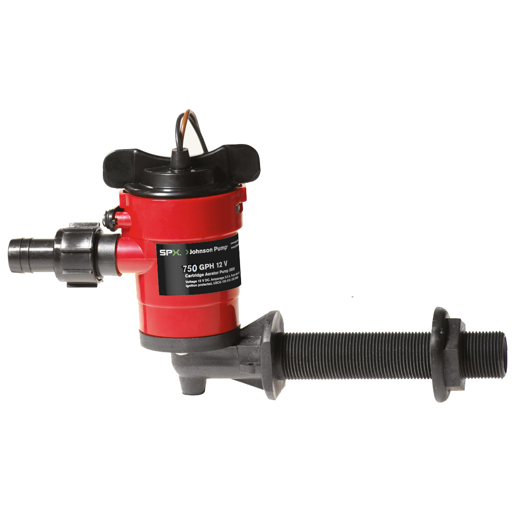 Johnson Pump Cartridge Aerator 750 GPH 90 degree Intake - 12V | SendIt Sailing