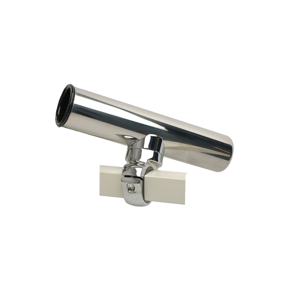 C.E. Smith Pontoon Square Rail Adjustable Clamp-On Rod Holder | SendIt Sailing
