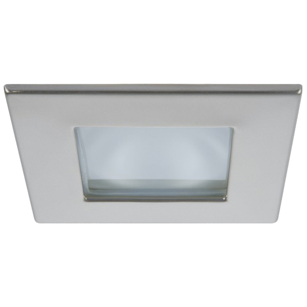 Quick Marina XP Downlight LED - 4W, IP66, Screw Mounted - Square Satin Bezel, Round Daylight Light | SendIt Sailing