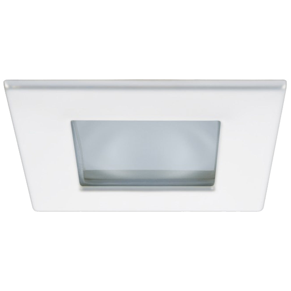 Quick Marina XP Downlight LED - 4W, IP66, Spring Mounted - Square White Bezel, Round Daylight Light | SendIt Sailing