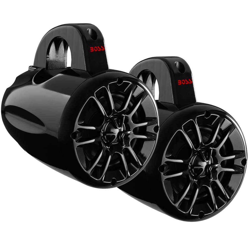 Boss Audio 4in MRWT40 Waketower Speakers - Black - 400W | SendIt Sailing
