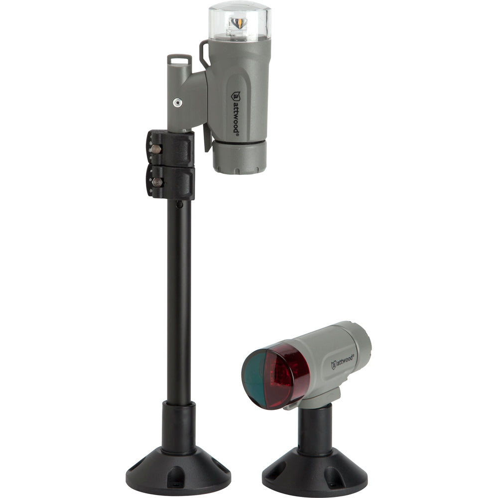 Attwood PaddleSport Portable Navigation Light Kit - Screw Down or Adhesive Pad - Gray | SendIt Sailing