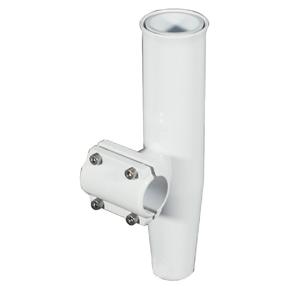 Lee's Clamp-On Rod Holder - White Aluminum - Horizontal Mount - Fits 1.660in OD Pipe | SendIt Sailing