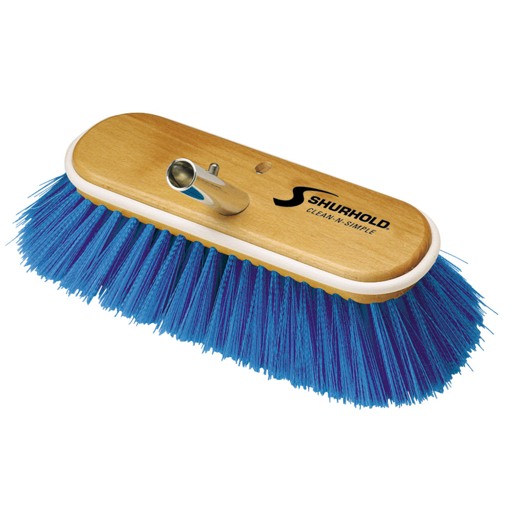 Shurhold 10in Extra-Soft Deck Brush - Blue Nylon Bristles | SendIt Sailing