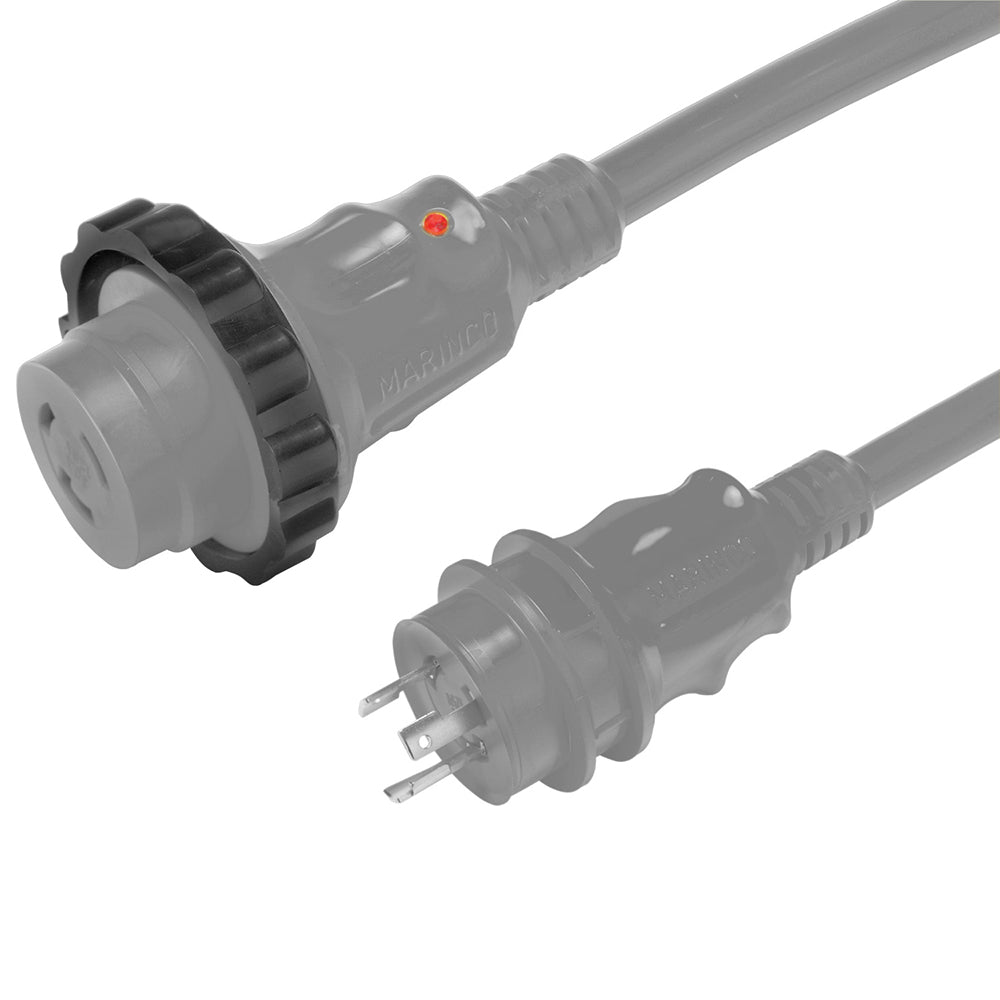 Marinco 30A 125V Shore Power Cord - Gray - 50ft | SendIt Sailing