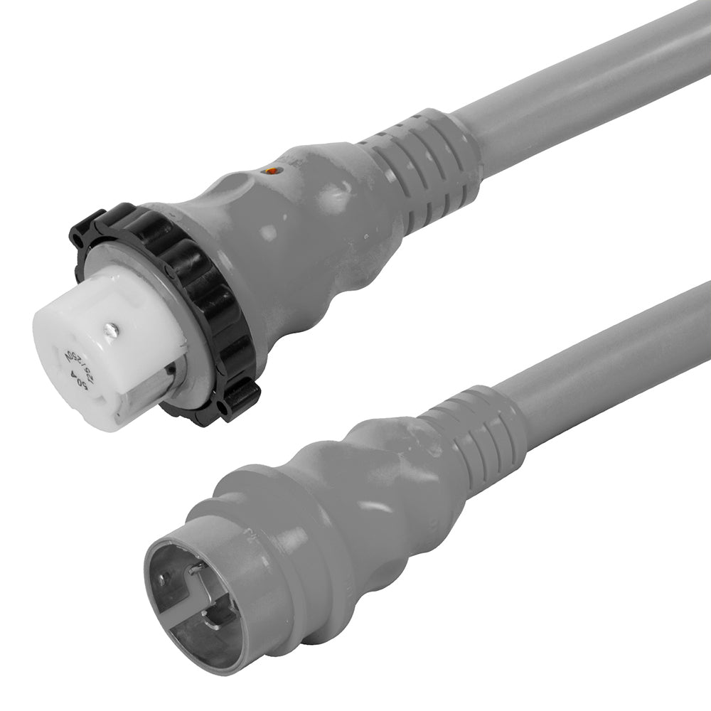 Marinco 50A 125/250V Shore Power Cord - Gray - 25ft | SendIt Sailing