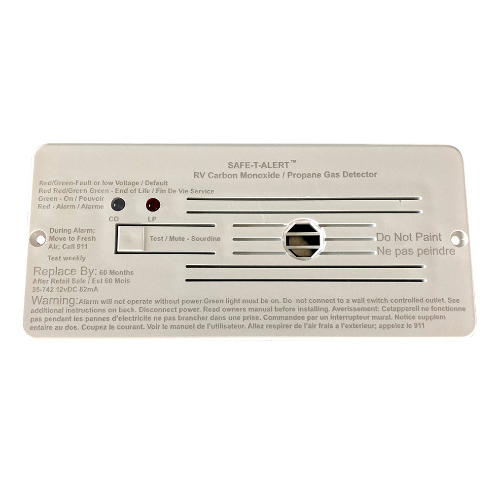 Safe-T-Alert Combo Carbon Monoxide Propane Alarms Flush Mount - White | SendIt Sailing