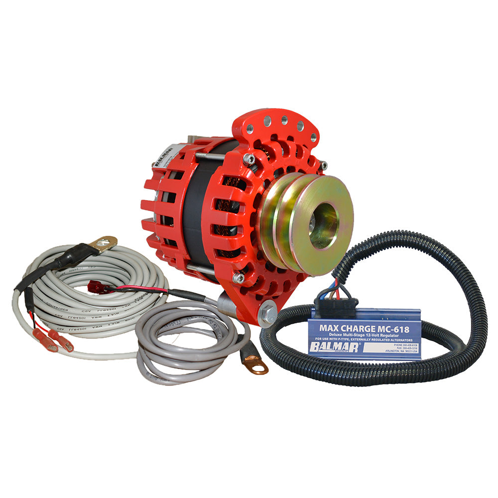 Balmar Alternator 1-2in Single Foot Dual V Pulley Regulator Temp Sensor - 170A Kit - 12V | SendIt Sailing