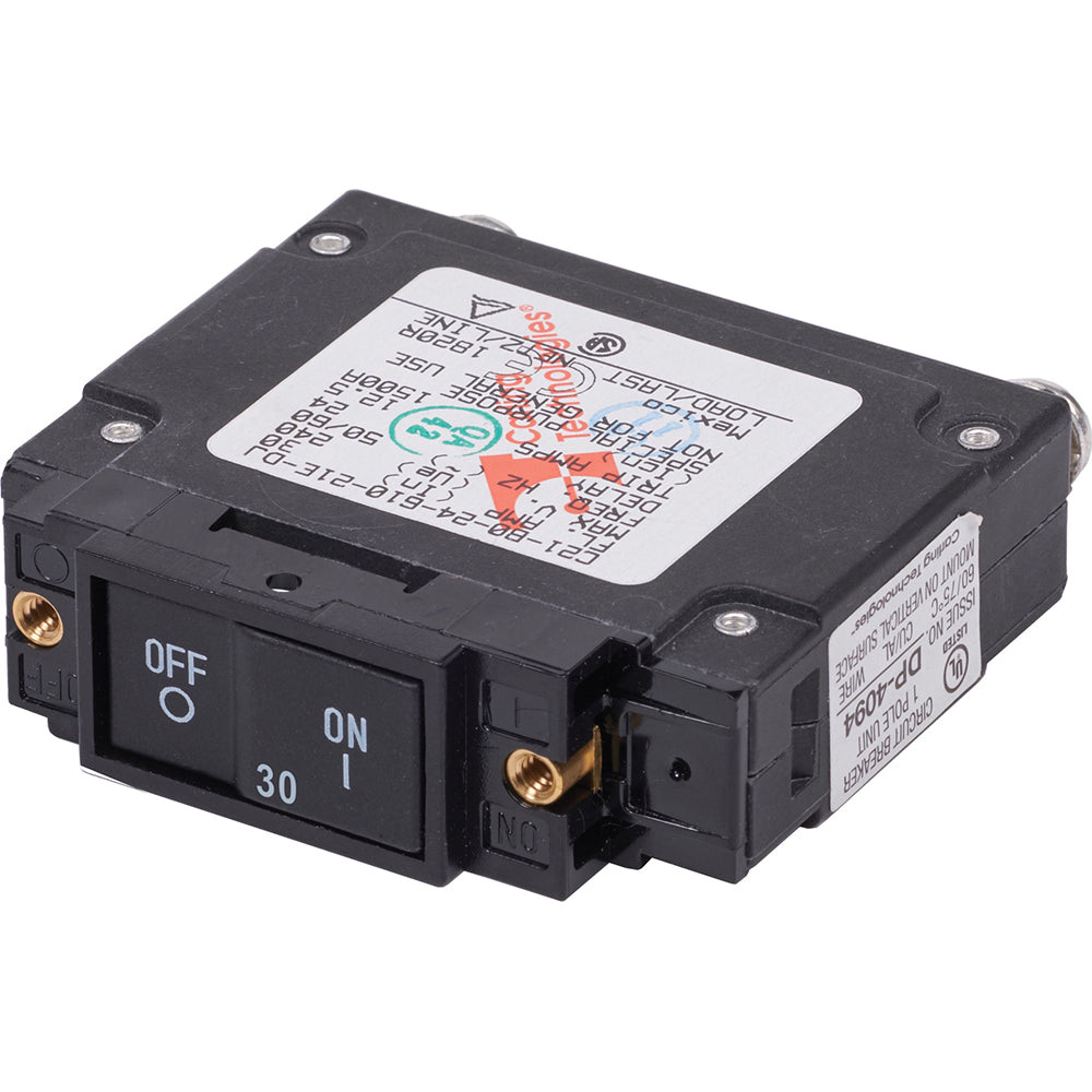 Blue Sea 7458 UL-489 Circuit Breaker - 30A Flat Rocker | SendIt Sailing