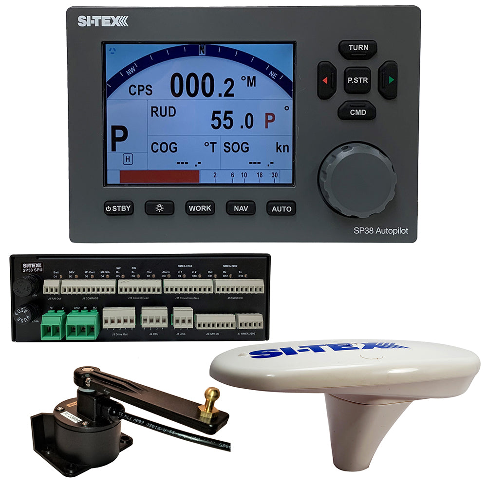 Si-Tex SP38-18 Autopilot Core Pack Including Compact GPS Compass and RotaryFeedback, No Pump | SendIt Sailing