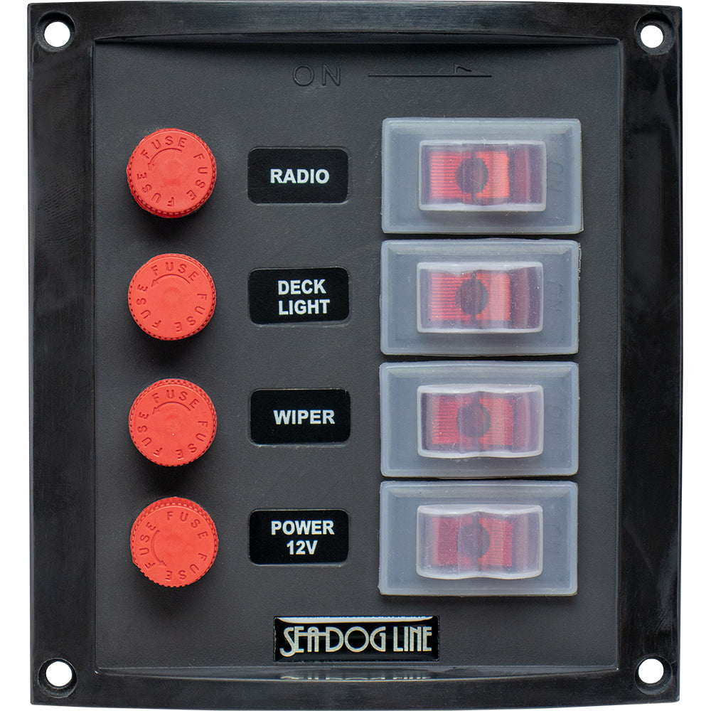 Sea-Dog Splash Guard Switch Panel Vertical - 4 Switch | SendIt Sailing