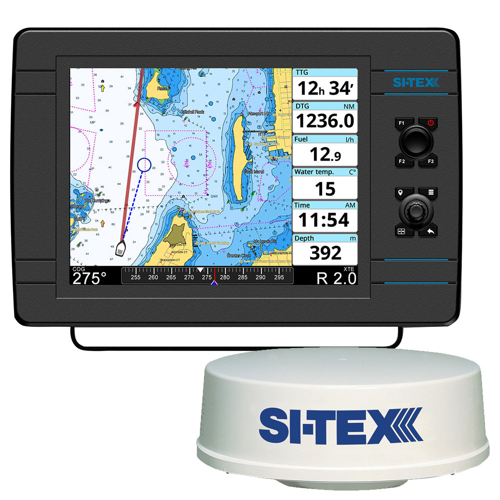 Si-Tex NavPro 1200 with MDS-12 WiFi 24in Hi-Res Digital Radome Radar with 10M Cable | SendIt Sailing