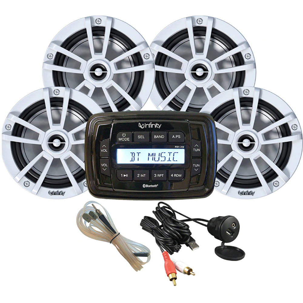 Infinity MPK250 Package with Four (4) White INF622 - 6 1/2in Speakers | SendIt Sailing