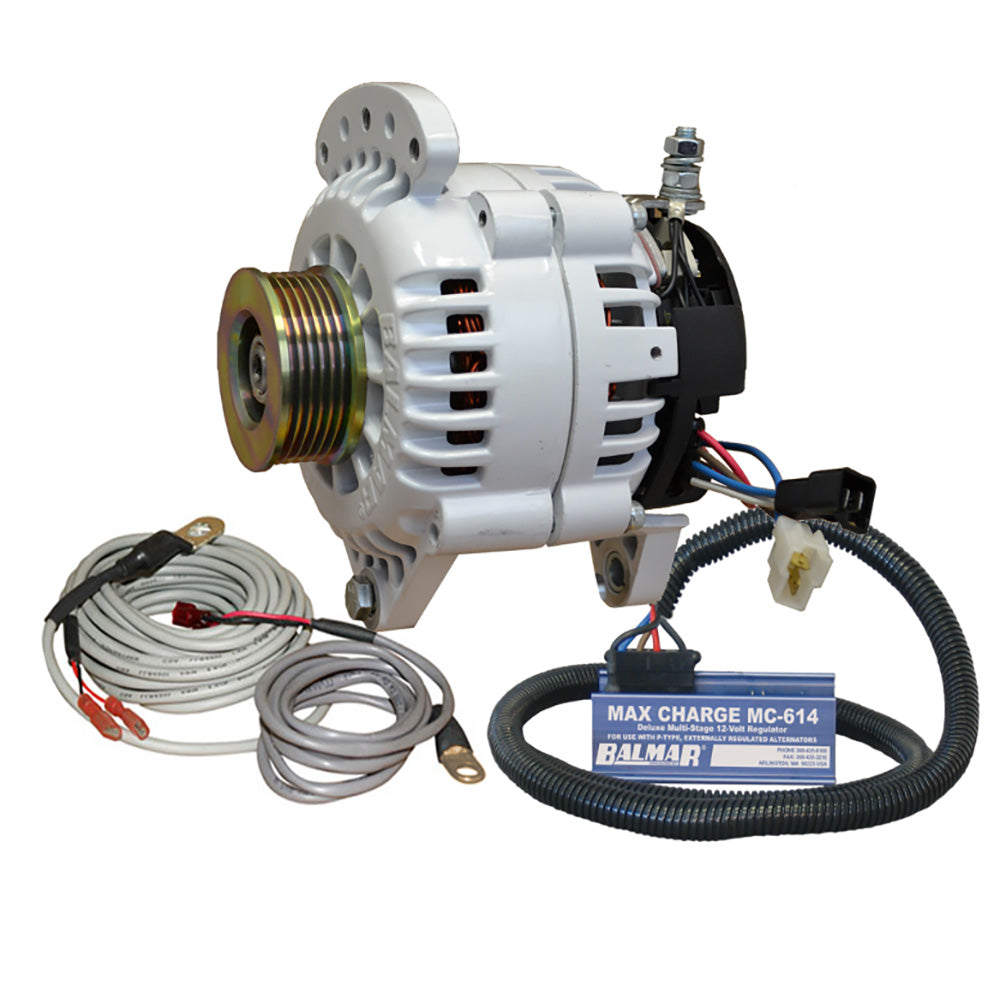 Balmar Alternator 120 AMP 12V 3.15in Dual Foot Saddle K6 Pulley Regulator Temp Sensor | SendIt Sailing