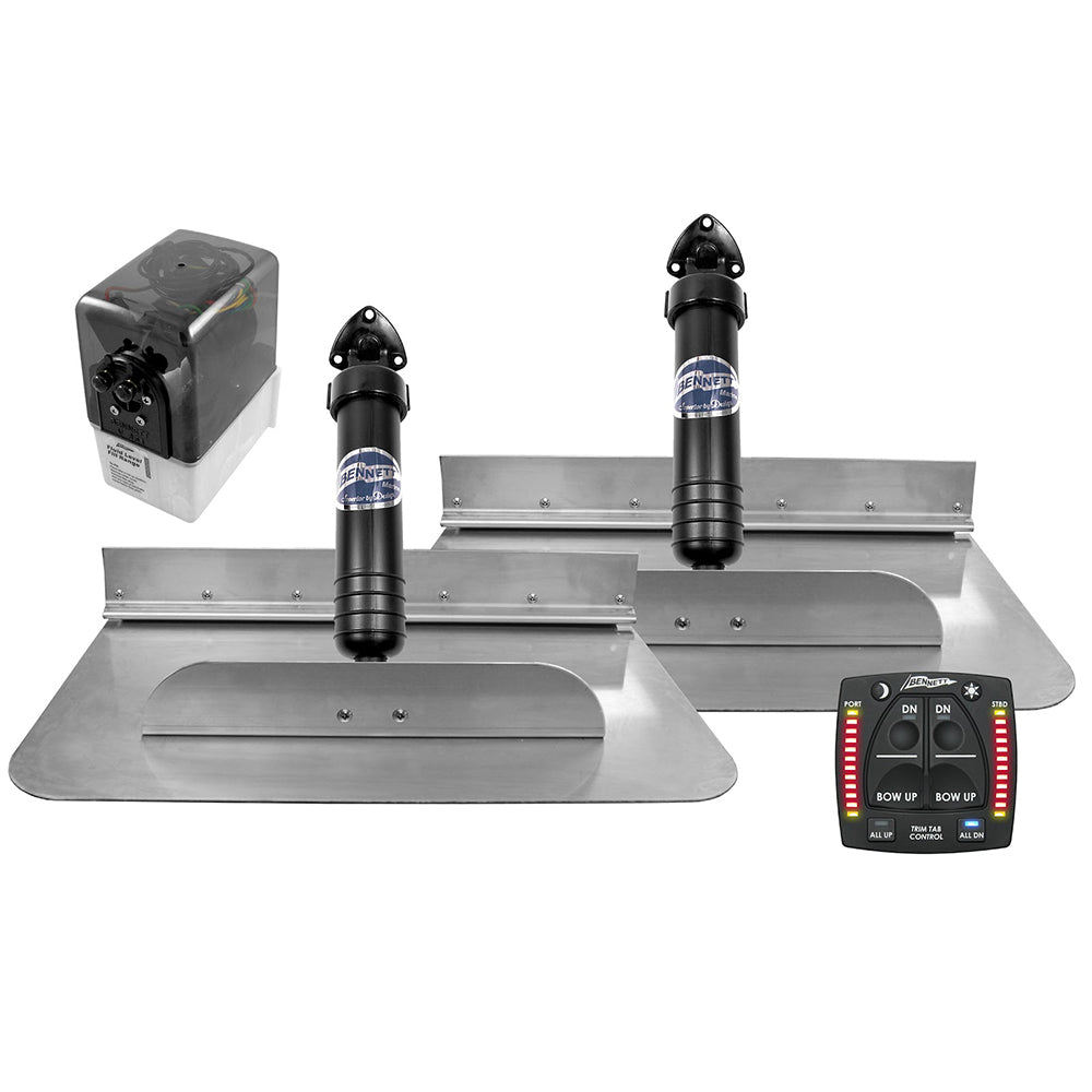 Bennett Marine 18x12 Hydraulic Trim Tab System without ne Box Indication | SendIt Sailing