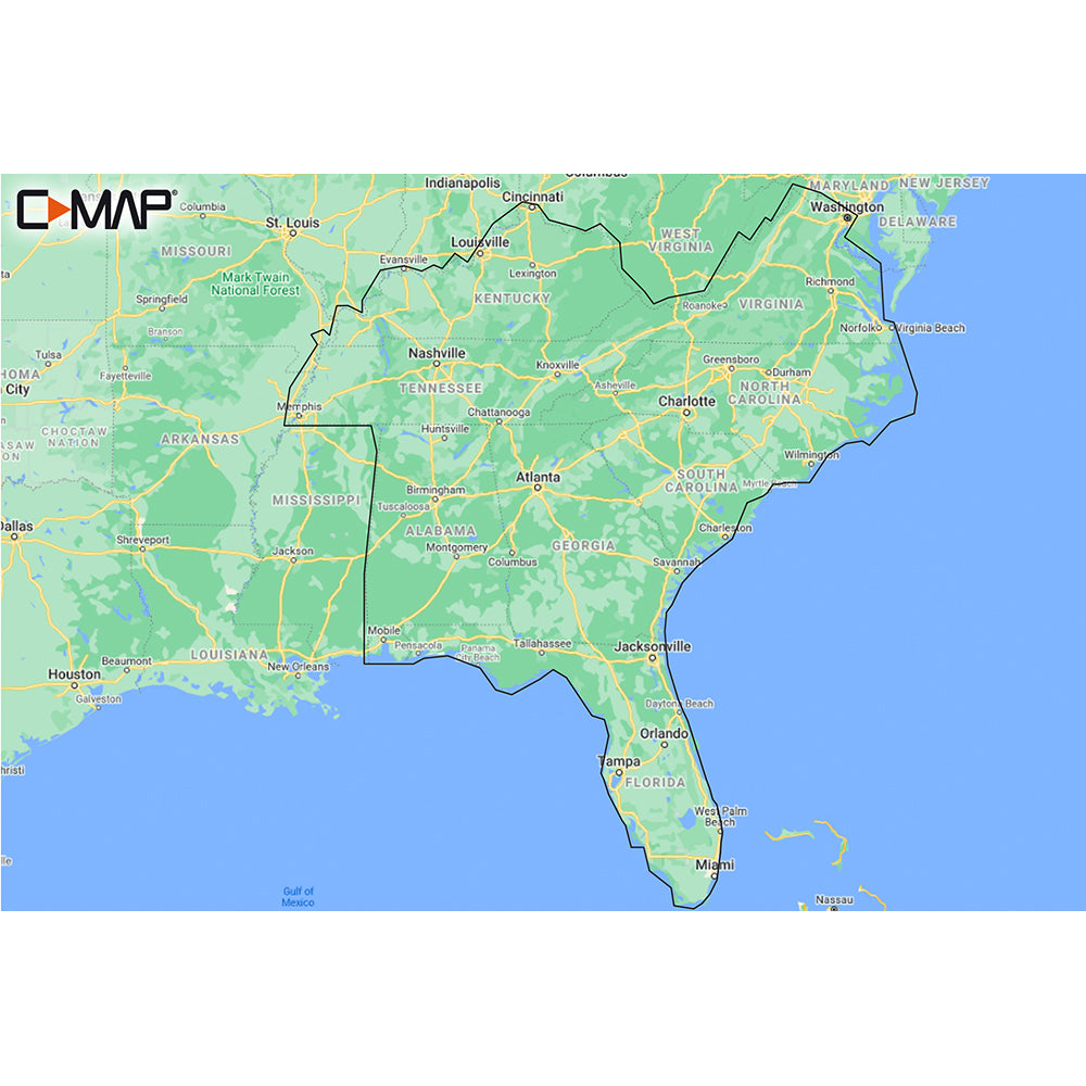 C-MAP M-NA-Y214-MS US Lakes South East REVEAL Inland Chart | SendIt Sailing