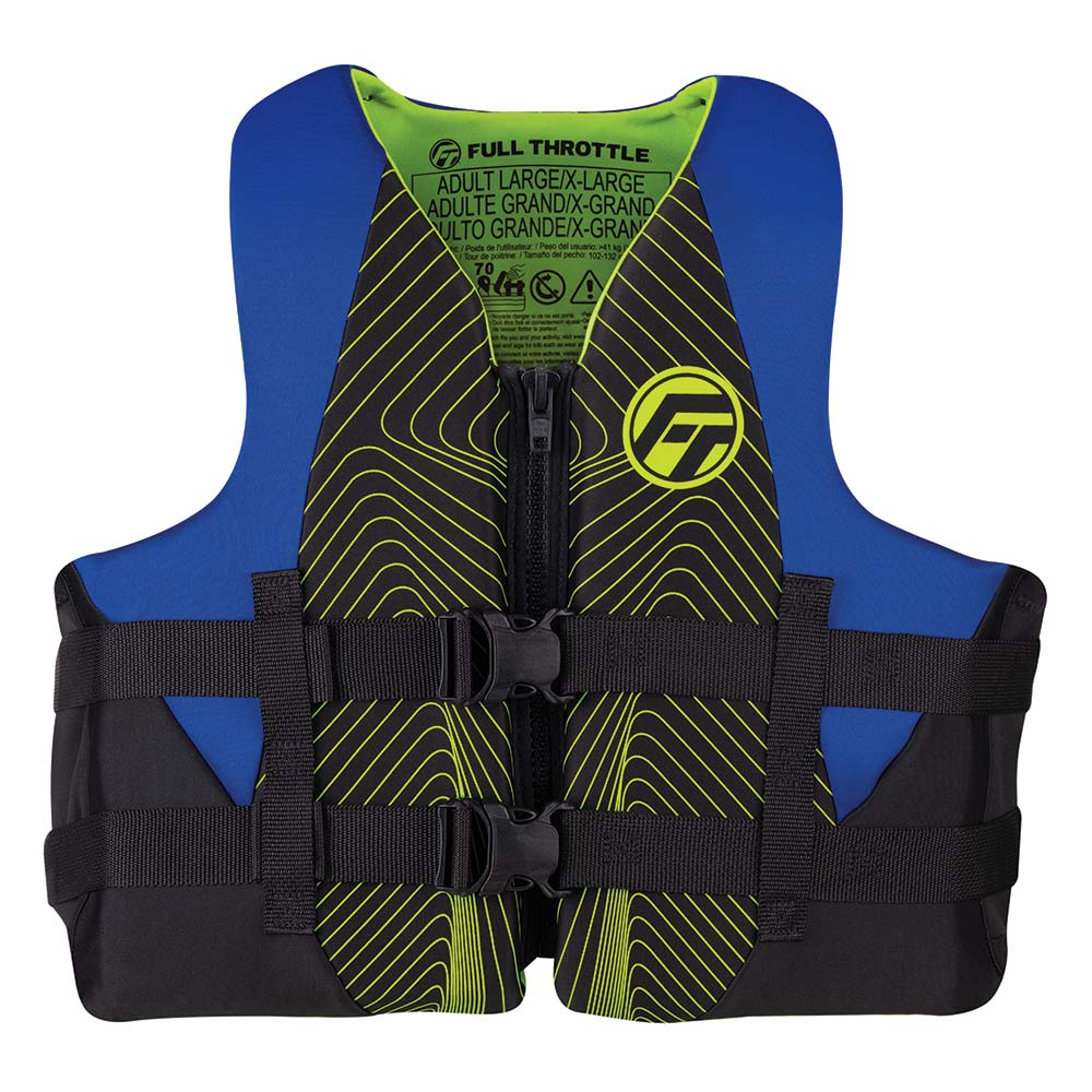 Full Throttle Adult Rapid-Dry Life Jacket - 2XL/4XL - Blue/Black | SendIt Sailing