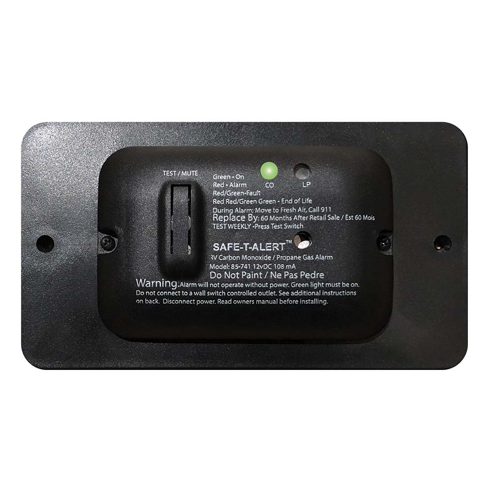 Safe-T-Alert 85 Series Carbon Monoxide Propane Gas Alarm - 12V - Black | SendIt Sailing