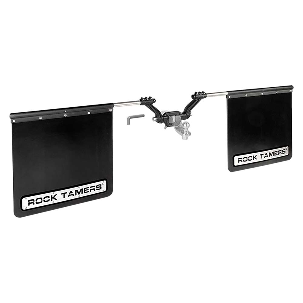 ROCK TAMERS 2.5in Hub Mudflap System - Matte Black/Stainless | SendIt Sailing