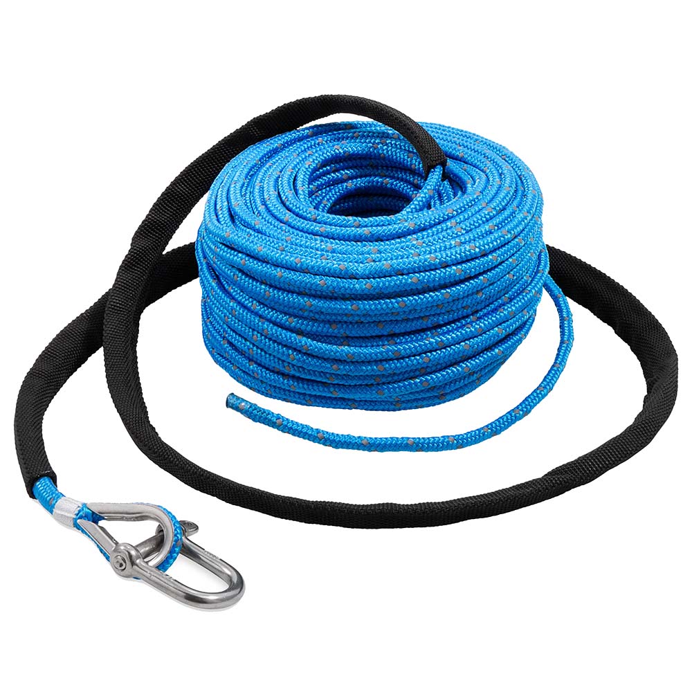 TRAC Outdoors Anchor Rope - 3/16in x 100ft with SS Shackle | SendIt Sailing