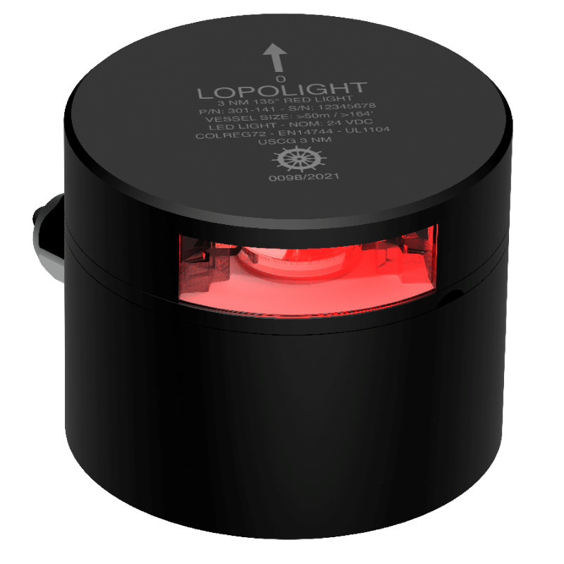Lopolight 3nm 135 Degree Red Suez Stop Black | SendIt Sailing