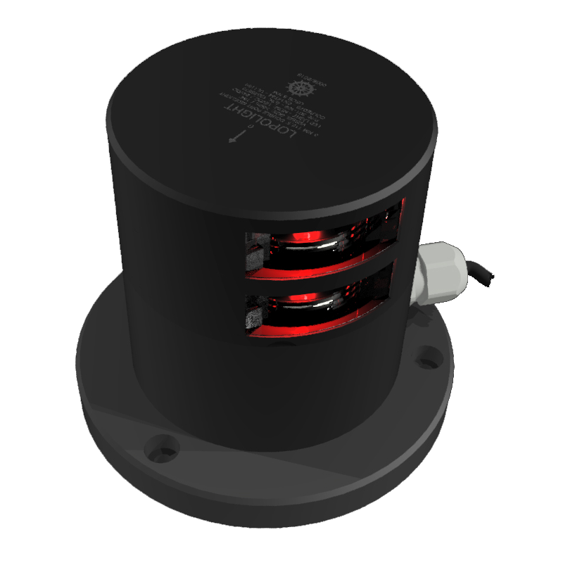 Lopolight 3nm Port Sidelight Double Horizontal Mount | SendIt Sailing