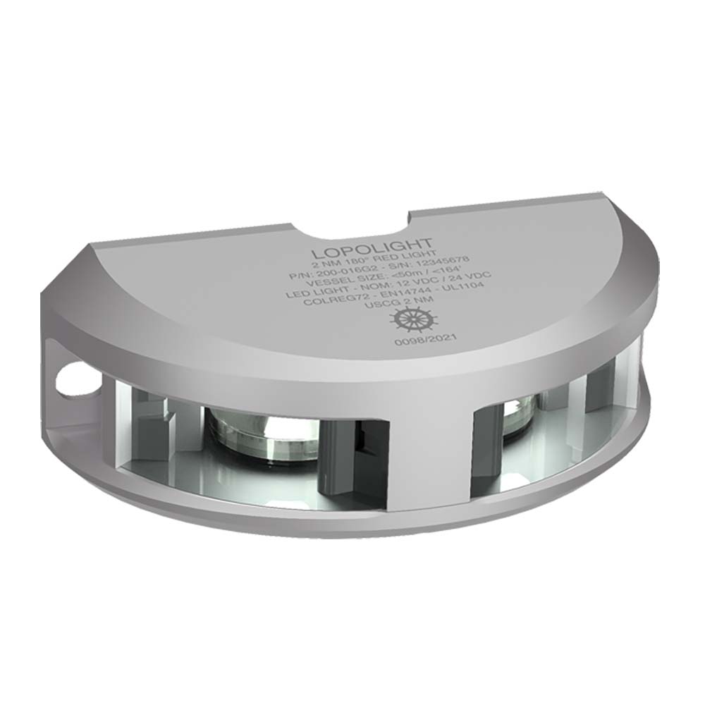 Lopolight 2nm Navigation Light Vertical Mount White Silver | SendIt Sailing